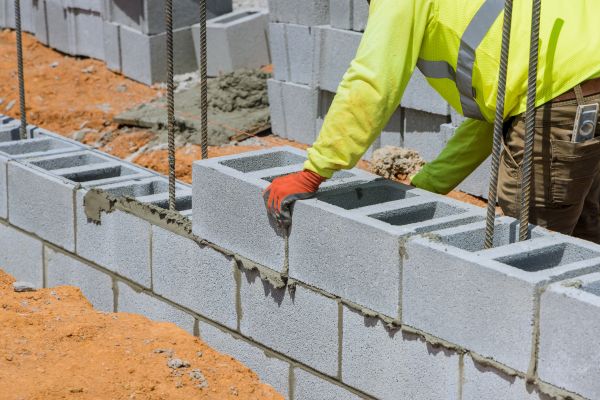 Concrete Blocks Installation in Spanish Fork